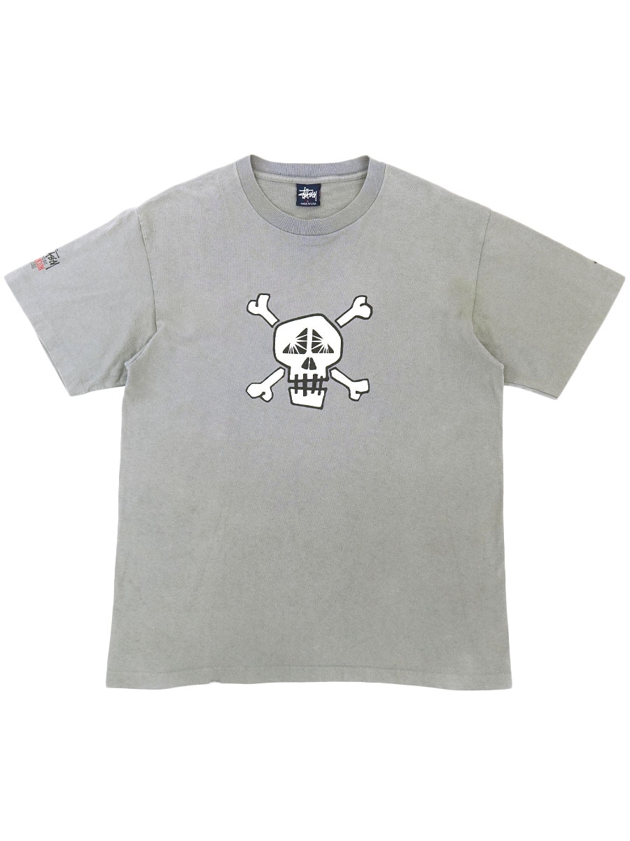 00's STUSSY ''NYC EDT. TOKION 2000'' 袖プリント Tシャツ グレー
