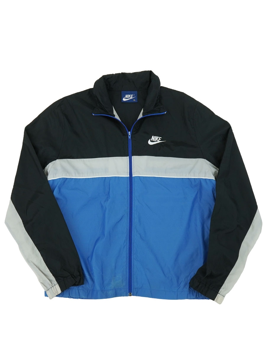 NIKE ナイロンジャケット　紺タグ 80's 紺タグ NIKE マルチカラー切り替え ナイロンジャケット 表記(XL