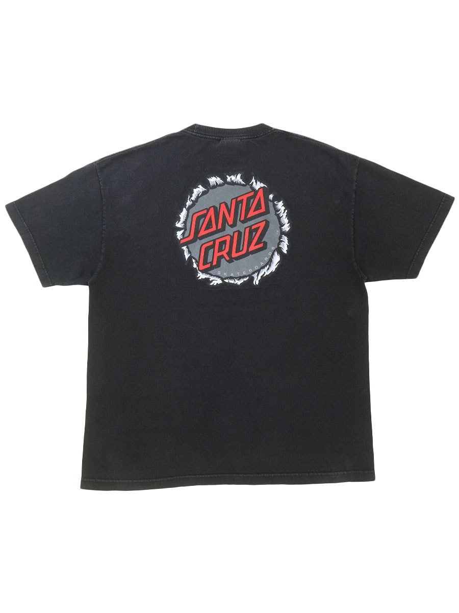 90's～ NHS ''SANTA CRUZ SKATEBOARDS'' 両面プリント Tシャツ
