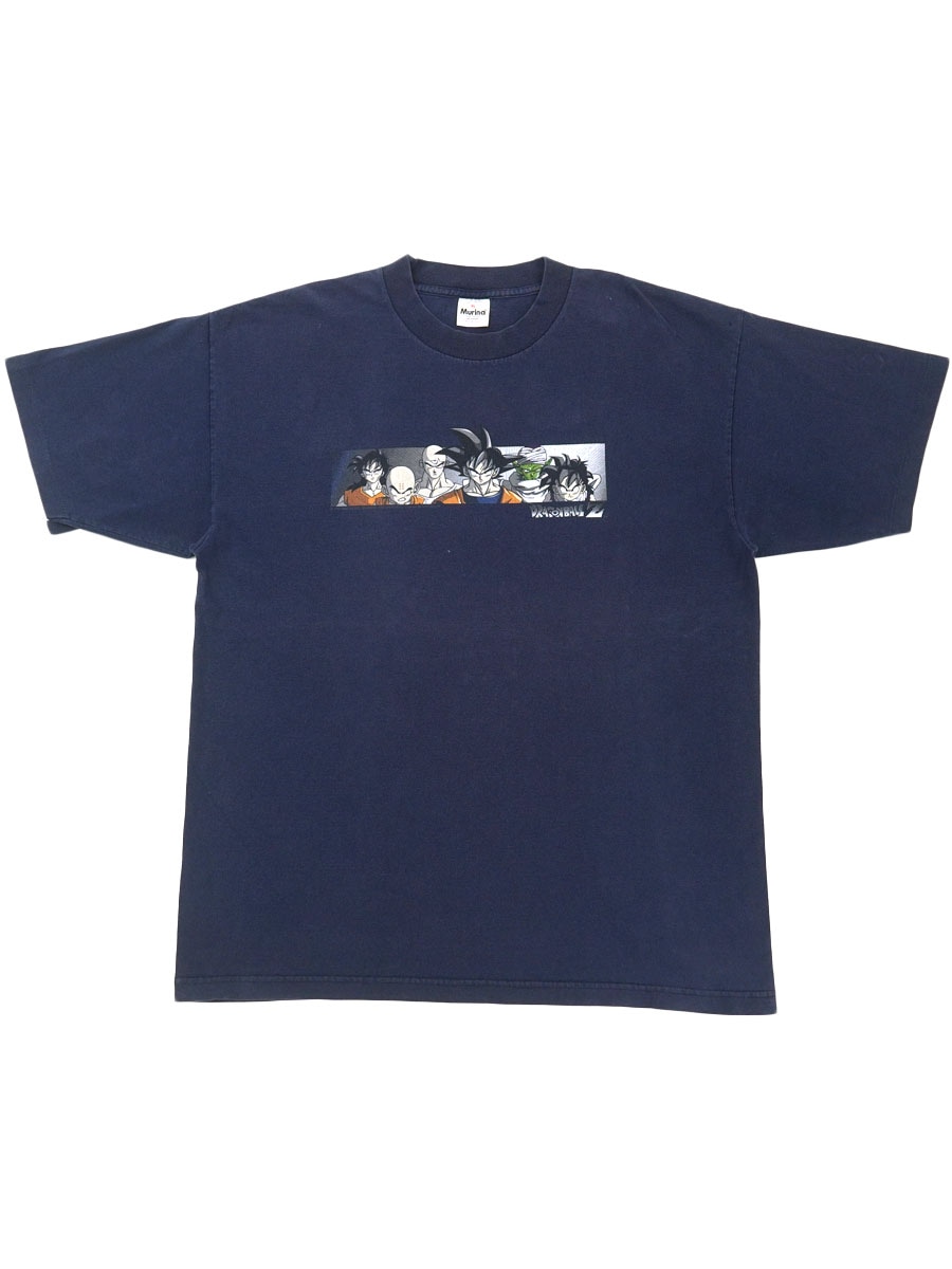 90's Murina ''DRAGONBALL Z'' 両面プリント Tシャツ ネイビー 表記(XL