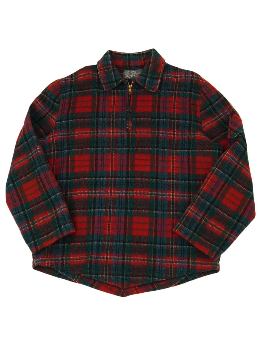 60's Merrill Woolens ハーフジップ 好配色チェック ウールシャツプル