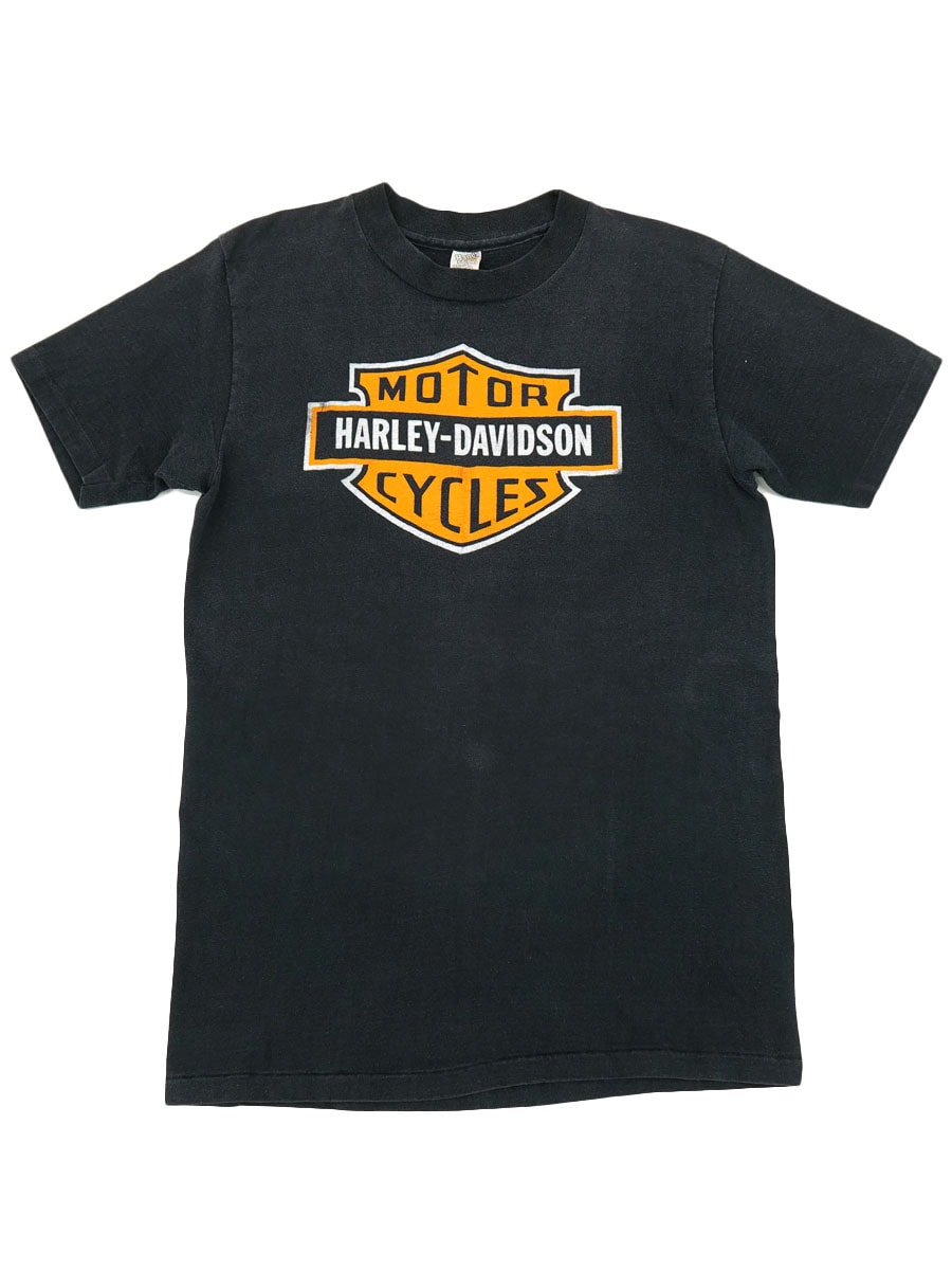 70's Hanes ハーレーダヴィッドソン バーアンドシールド 両面プリントT