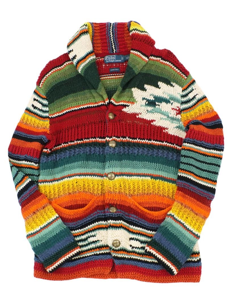 LAUREN RALPH LAUREN ネイティブ ハンドニット カーディガン 中古・古着通販】LAUREN RALPH LAUREN (ローレンラルフローレン