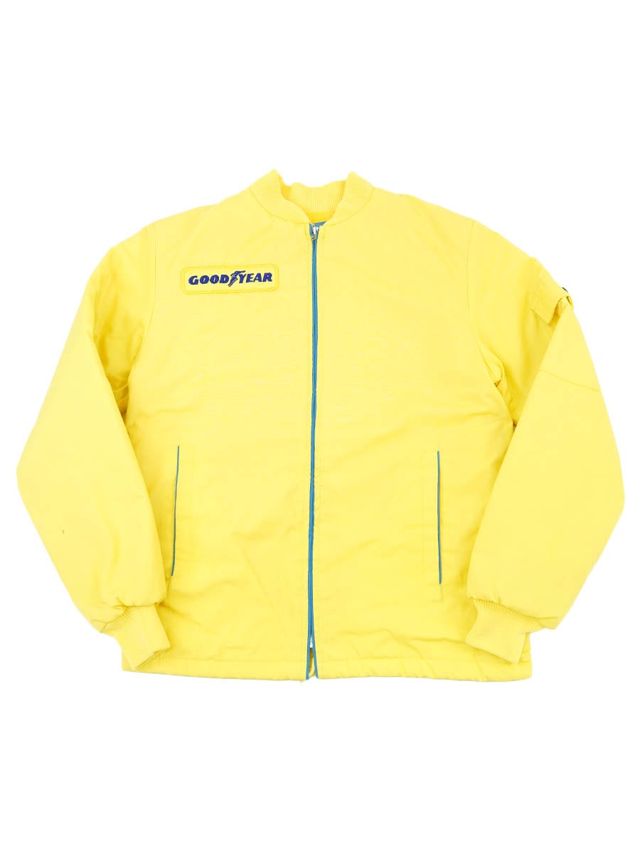 【w842】70s GOODYEAR レーシング 裏ボアジャケット USA製 70's GOODYEAR 裏ボア オフィシャルレーシングジャケット イエロー