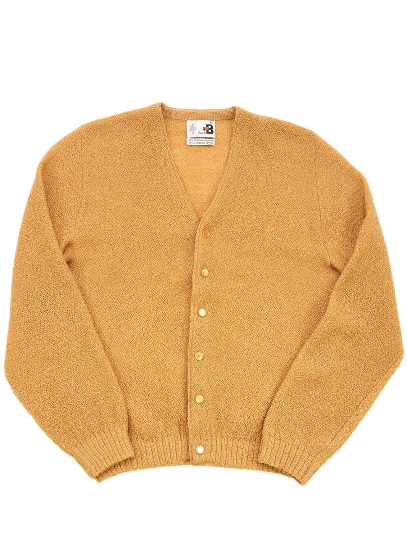 60's Bonds モヘア×ウール ニットカーディガン からし 表記(M