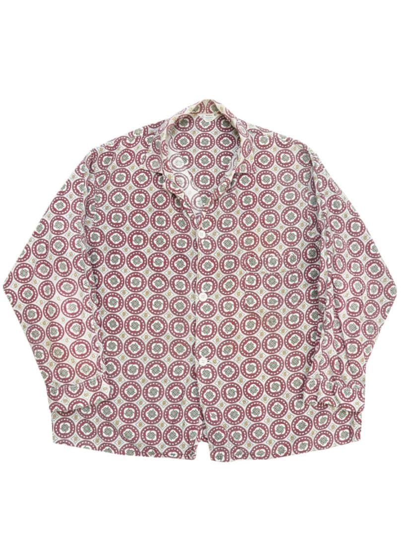 60's PENNEY'S TOWNCRAFT 総柄 プリントフランネル パジャマシャツ