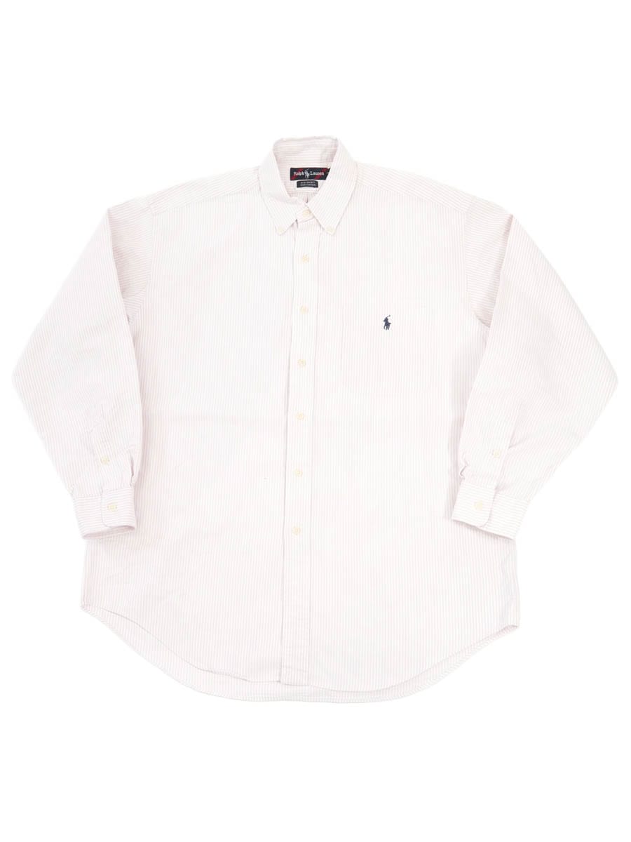 『美品現行BIG SHIRT』ラルフローレンボタンダウンシャツ ラルフローレン BIG SHIRT ストライプ柄 ボタンダウンシャツ 表記(M