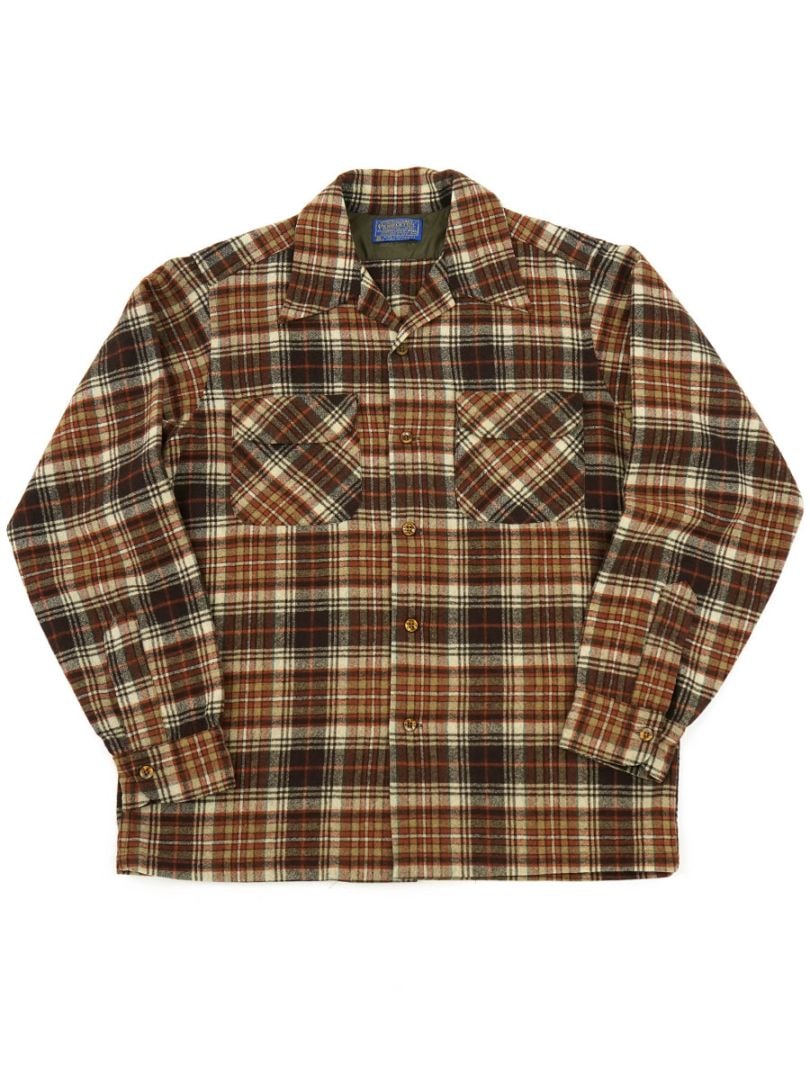 【極稀少】PENDLETON 70's board shirtブラウン系チェック 70's ペンドルトン 好配色チェック ボードシャツ 表記(M) | NEW ITEM