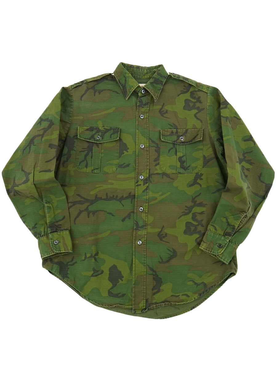 70's エディバウアー 迷彩 ハンティングシャツ エポレット 実寸(M位)