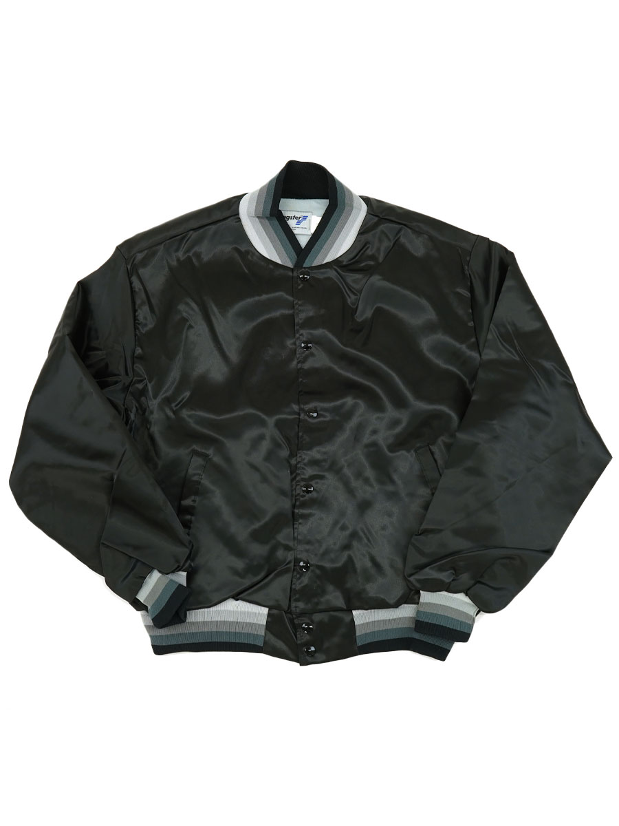 □専用【80s☆USA製】ハワイ大学 スタジアムジャンパー SWINGSTER 80's SWINGSTER リブライン サテンスタジャン BLK 表記(XL) USA製 DEAD