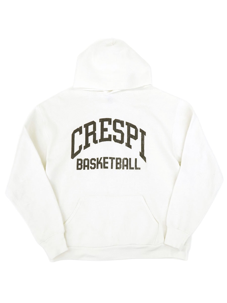 80's RUSSELL ATHLETIC ''CRESPT BASKETBALL'' プリント パーカ ホワイト 表記(L) USA製