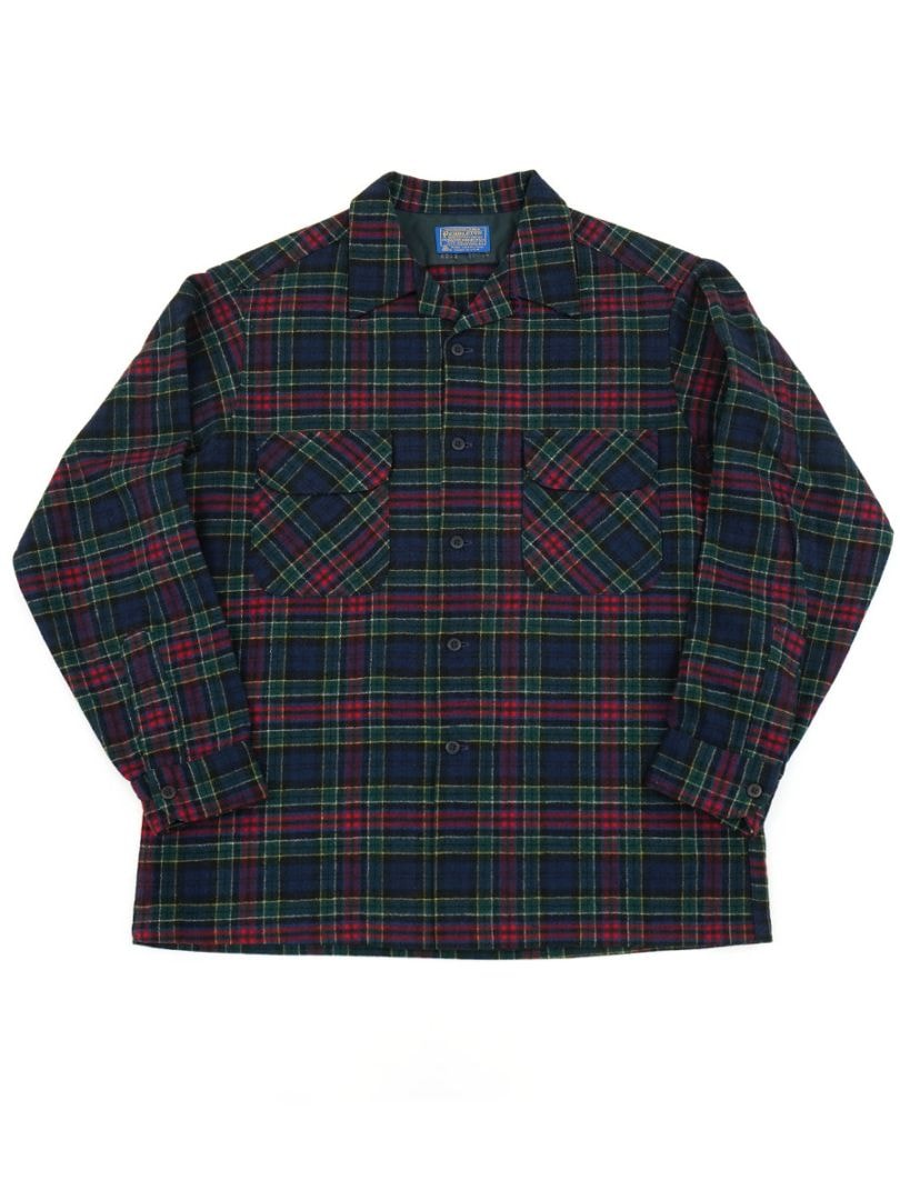 80's ペンドルトン AUTHENTIC ALLISON TARTAN ボードシャツ 表記(L