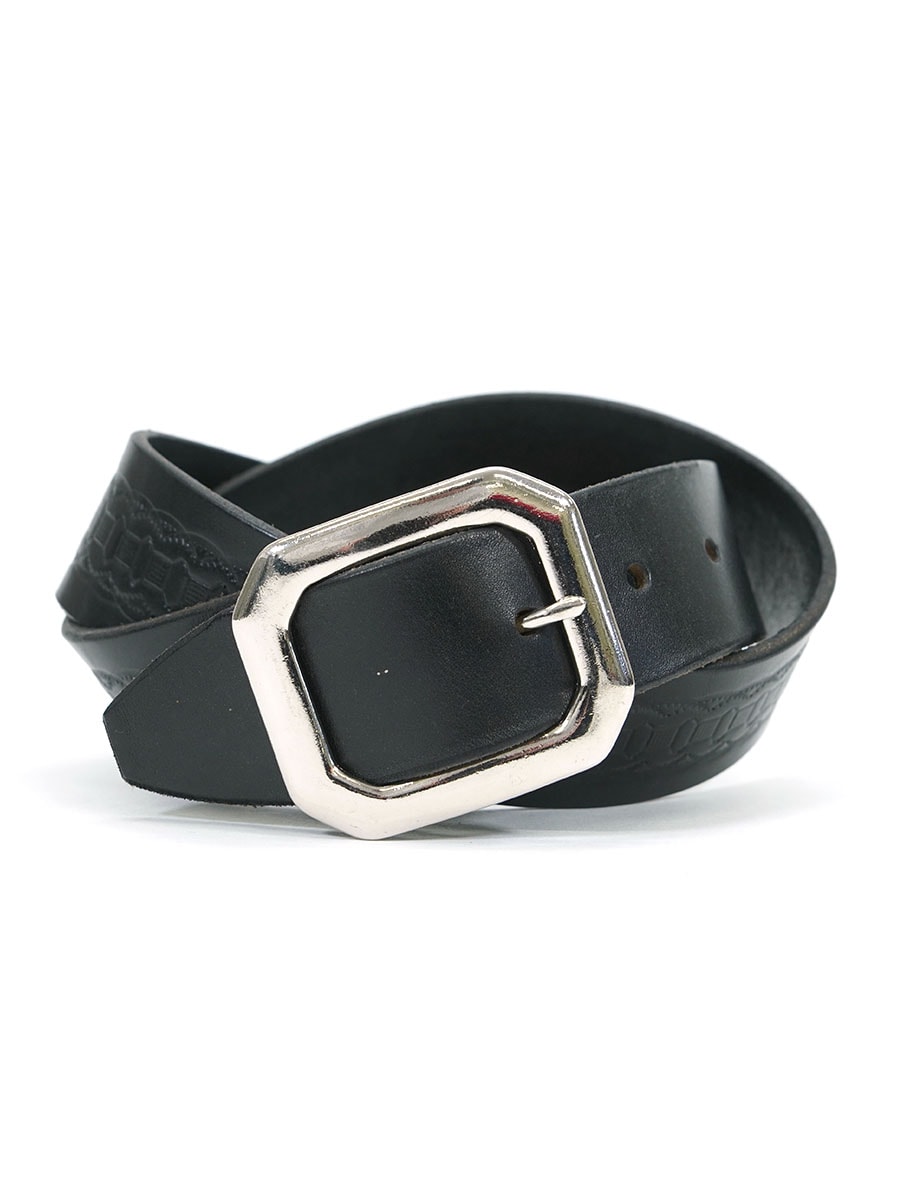 OLD ブラック カービングレザーベルト 表記(32) ②