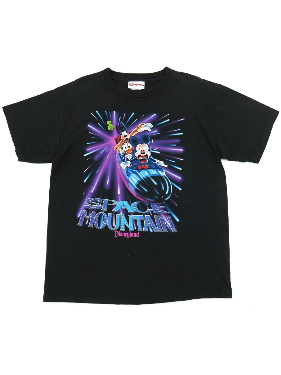 00's Disneyland ''SPACE MOUNTAIN'' 100%コットン Tシャツ BLK 表記(L) USA製