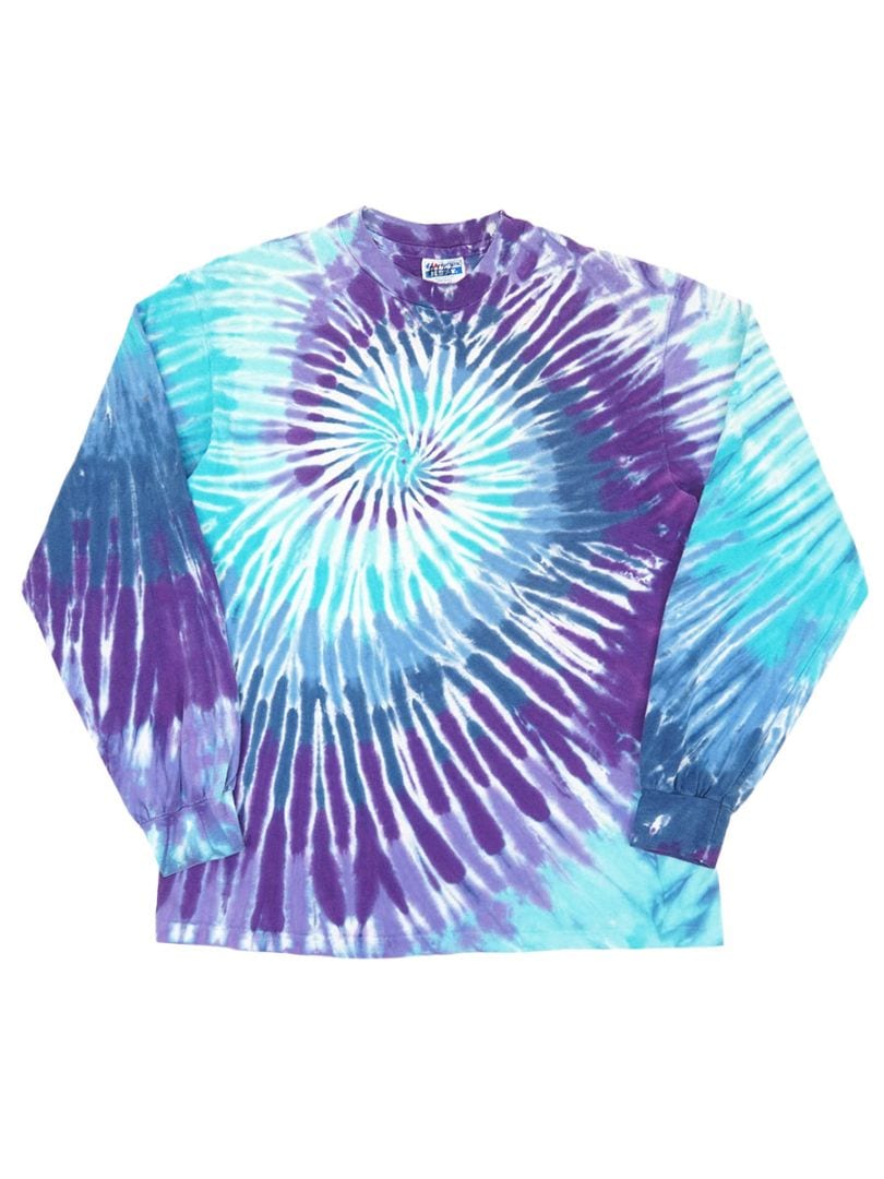80's～ Hanes ロングスリーブ タイダイTシャツ 表記(L) USA製