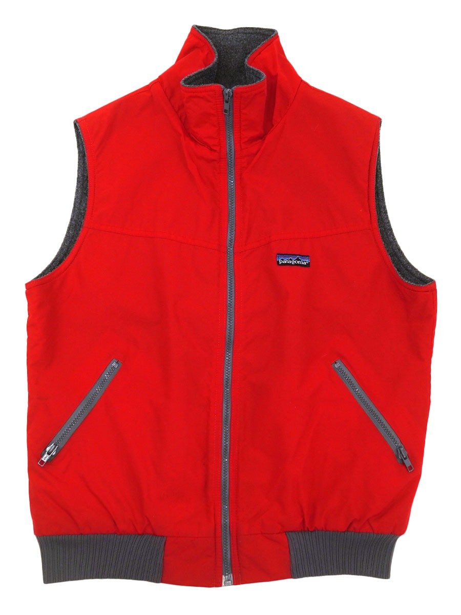 80's～ パタゴニア シェルドシンチラベスト レッド 表記(M) USA製