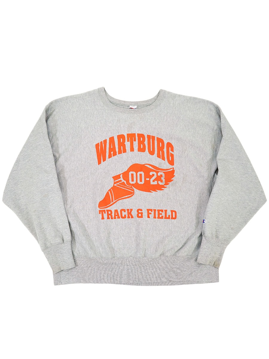 90's～ 刺繍タグ チャンピオンRW ''WARTBURG TRACK&FIELD'' 3段プリント 実寸(XXL位)