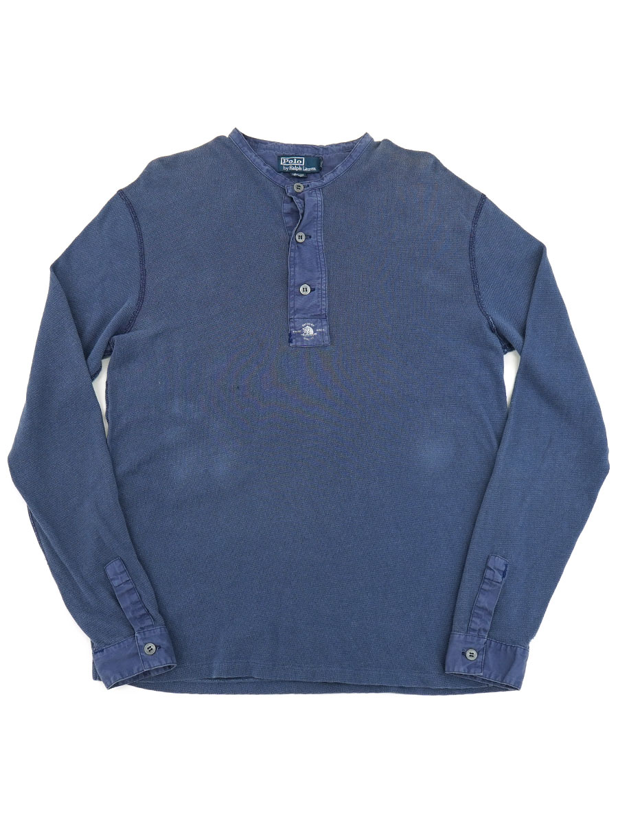 ラルフローレン リネン×コットン ヘンリーネックサーマル 表記(M)
