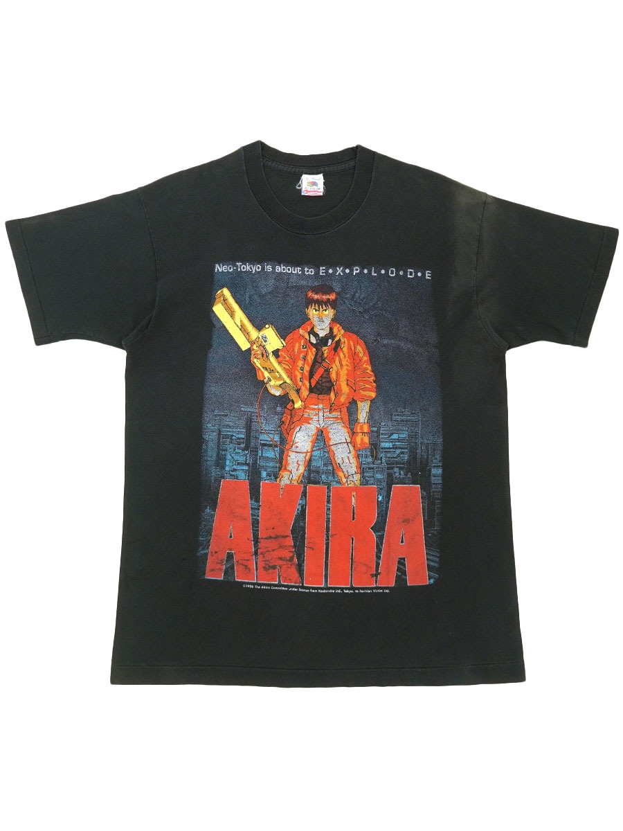 90's FRUIT OF THE LOOM AKIRA ''Neo-Tokyo is about to E・X・P・L・O・D・E'' 両面プリント Tシャツ ブラック 表記(L) USA製