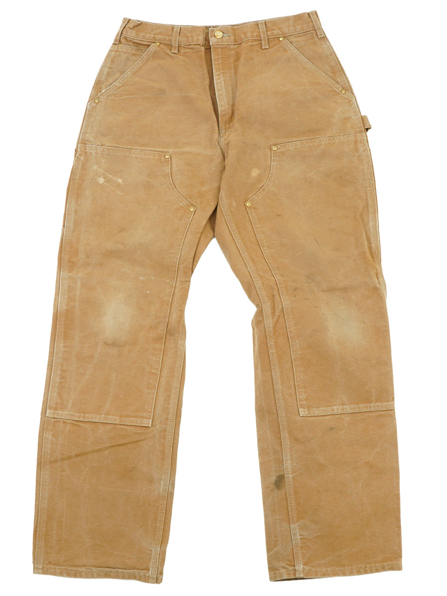 カーハート ダブルニー ダックペインターパンツ ブラウン 表記(34x32