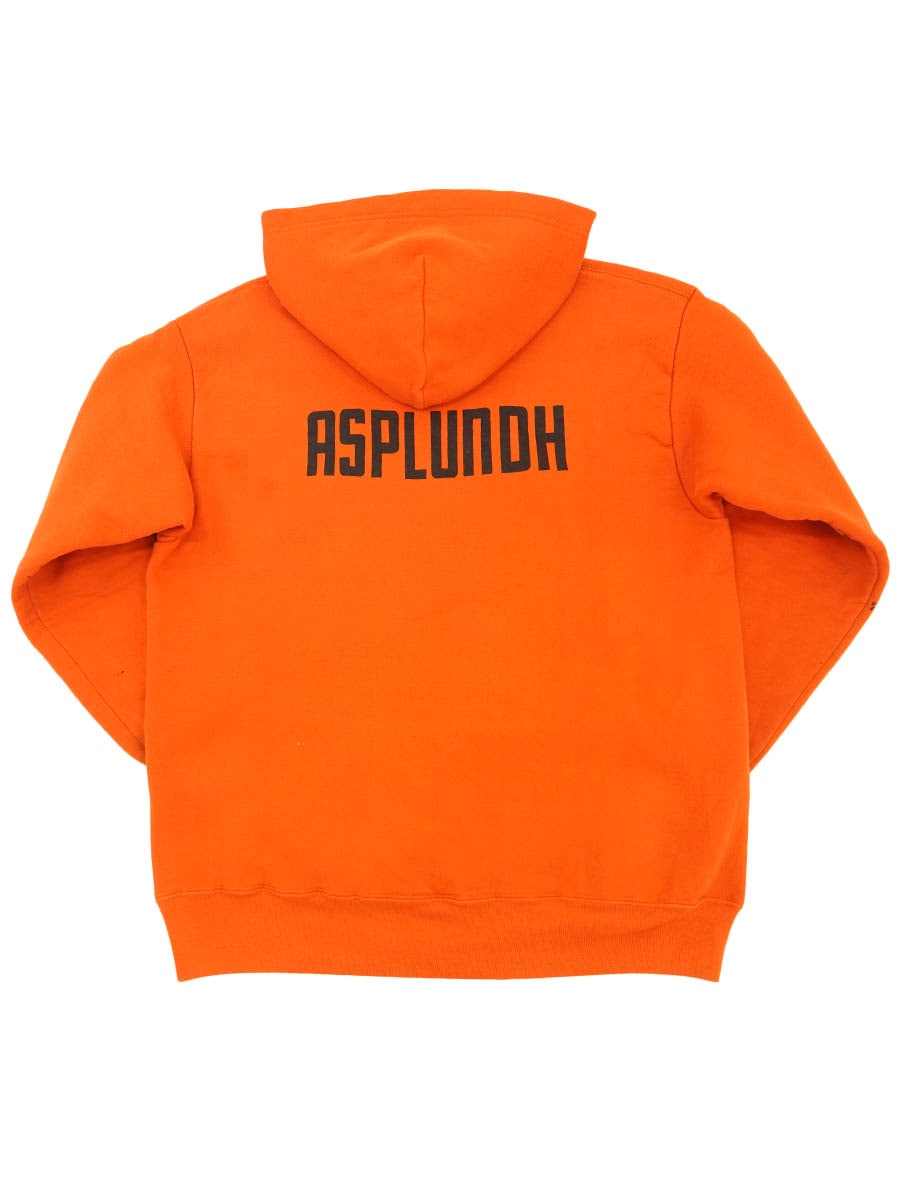 90's AMERICA'S FINEST ''ASPLUNDH'' Wフェイス スウェットパーカ オレンジ 表記(XL) USA製