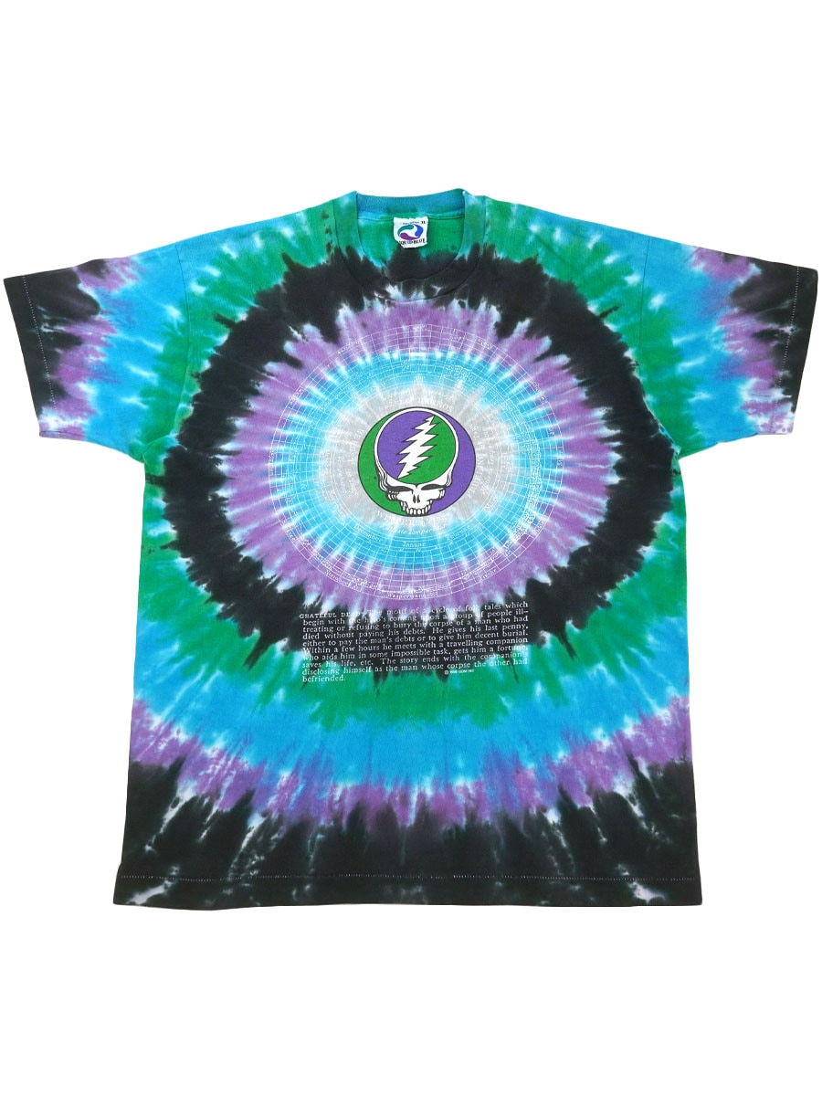 90's LIQUID BLUE グレイトフル・デッド ''GRATEFUL DEAD 25'' 両面プリント タイダイTシャツ 表記(XL) USA製