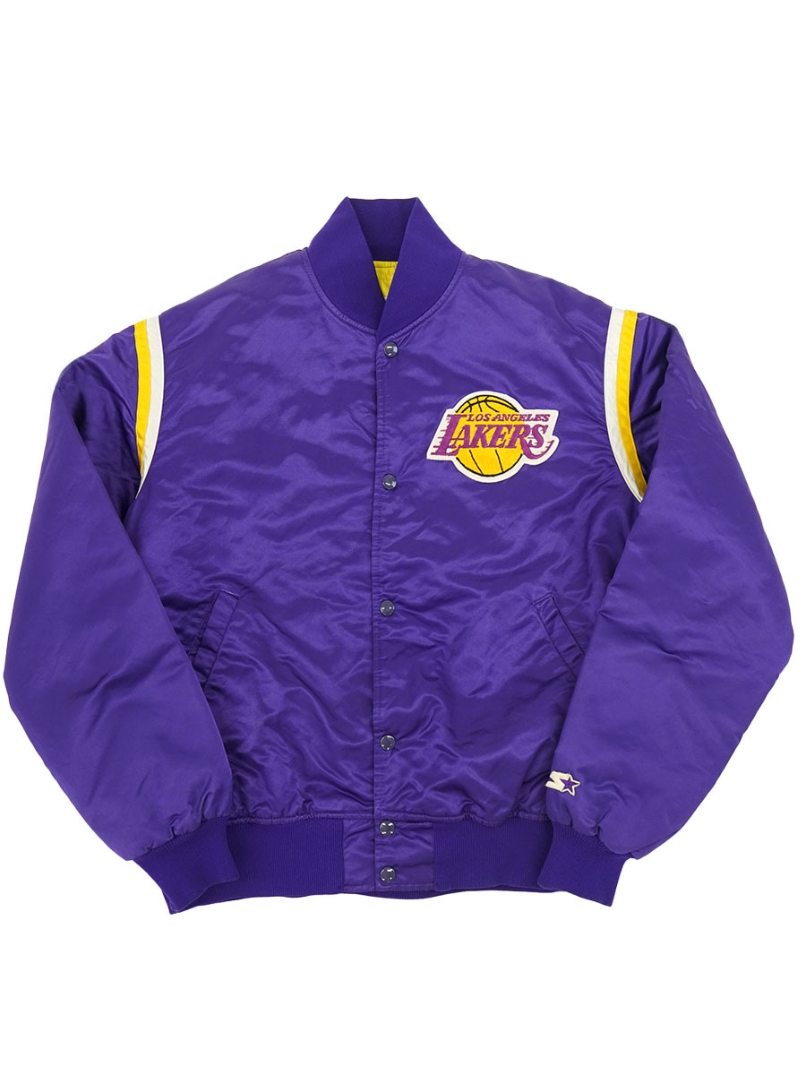 80's STARTER ''LOS ANGELES LAKERS'' サテンスタジャン 表記(L) USA製