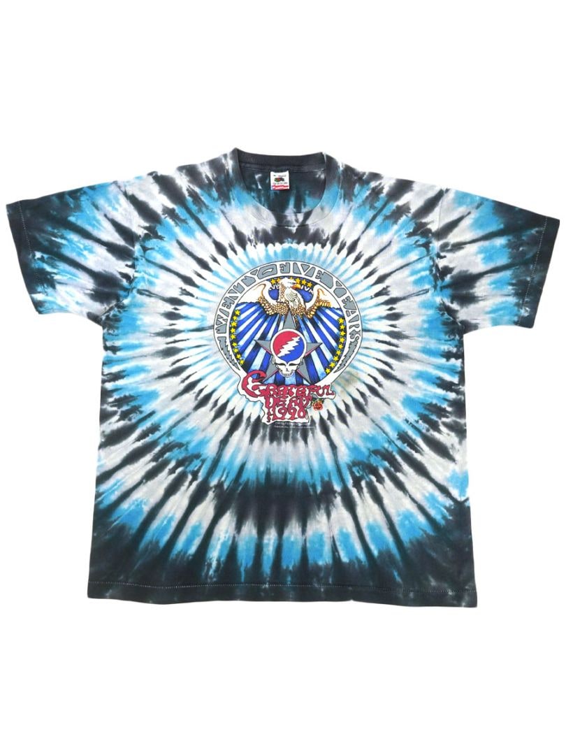 90's FRUIT OF THE LOOM グレイトフル・デッド ''25 YEARS DEAD'' 両面プリント タイダイTシャツ 表記(XL) USA製