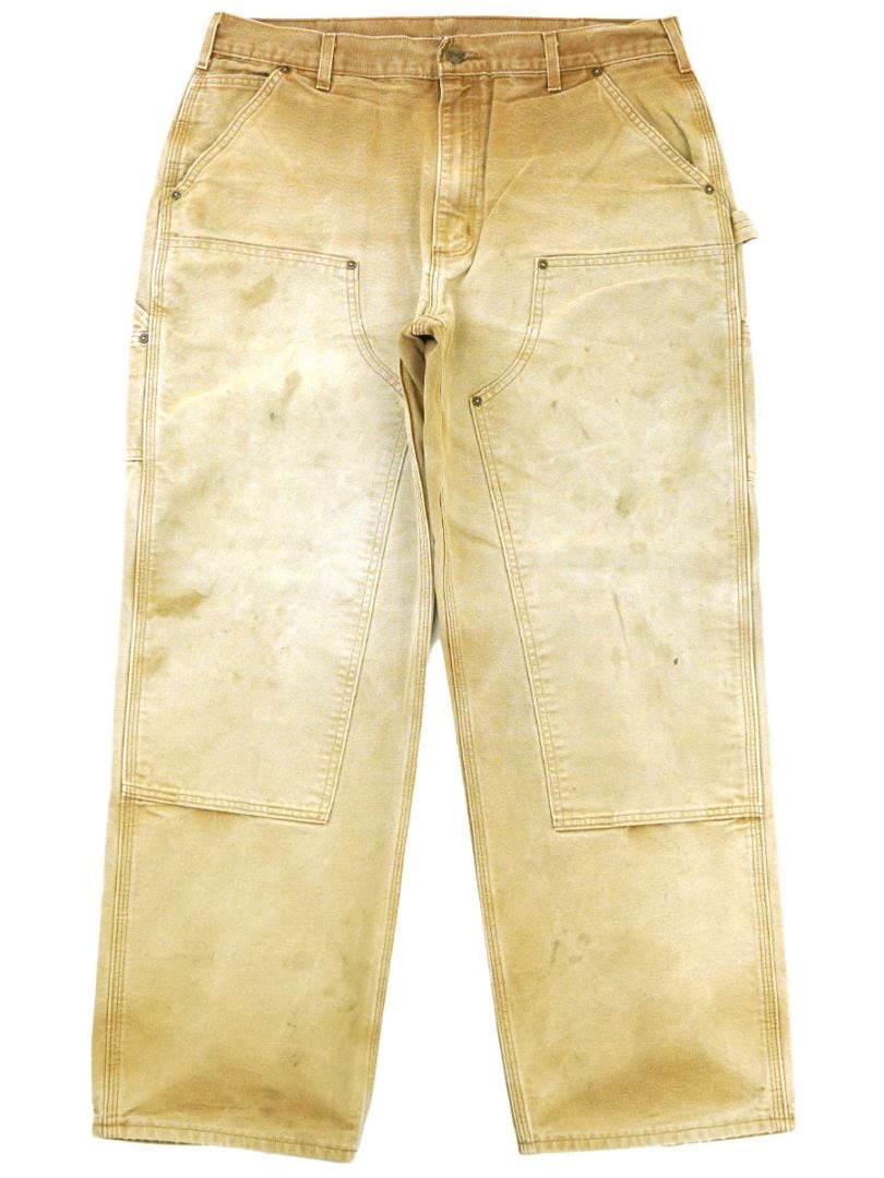 USA製 カーハート ダブルニー ダックペインターパンツ ブラウン 表記