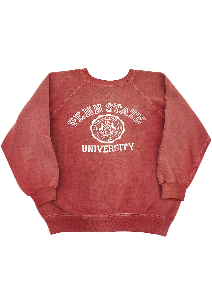 60's ''PENN STATE UNIVERSITY'' ラグランスリーブスウェット 3段