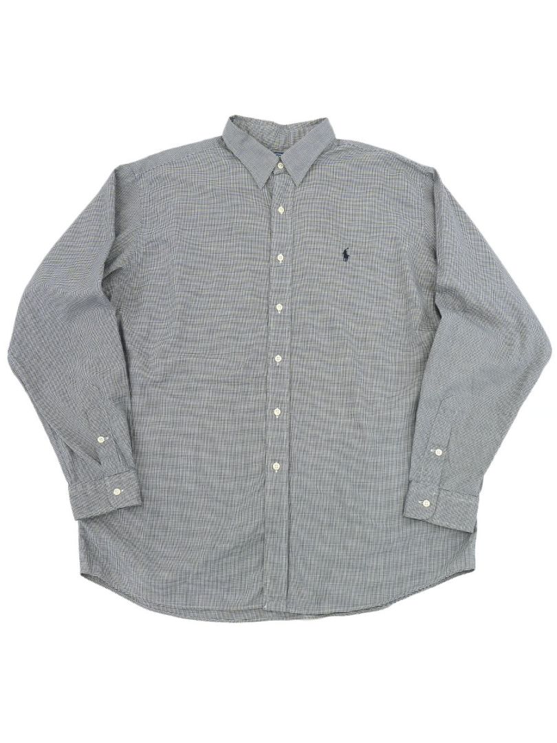ラルフローレン LOWELL SPORT 100%コットン チェック L/Sシャツ 表記(XL)