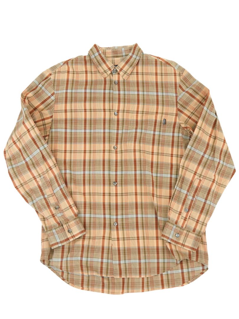 90's～ STUSSY 好配色チェック ロングスリーブシャツ 表記(XL) 