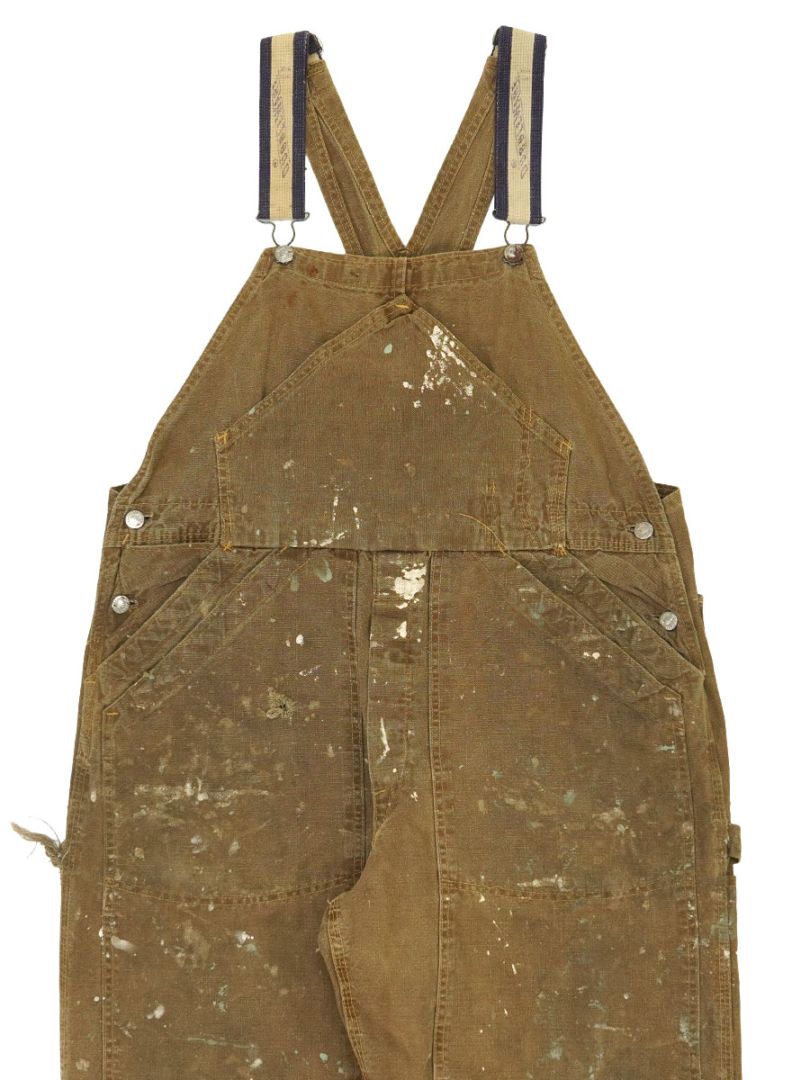 50's DUBBLEWARE 山ポケ ダブルニー ブラウンダック オーバーオール