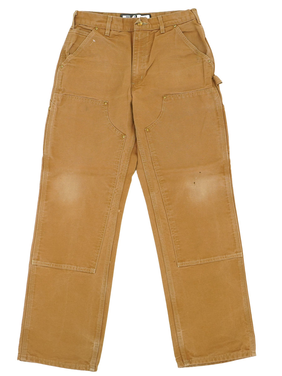 カーハート ダブルニー ダックペインターパンツ ブラウン 表記(32x32) USA製