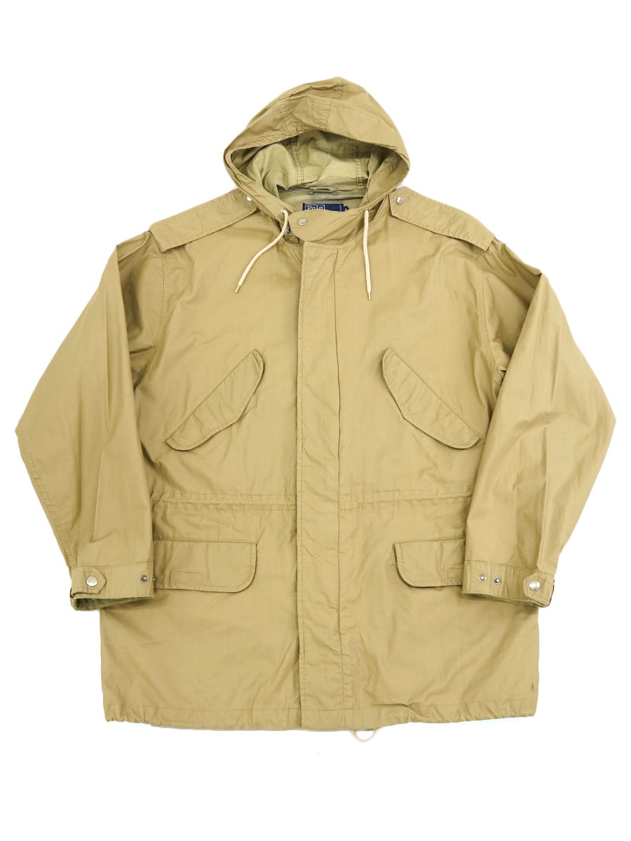 ラルフローレン コットンジップアップ ハーフ丈 フーディージャケット