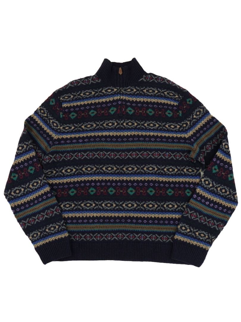 ラルフローレン フェアアイル柄 ハンドニット H/Z ウールセーター 表記