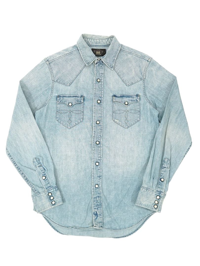RRL デニムウエスタンシャツ トップボタンコンチョ 表記(S) | すべての