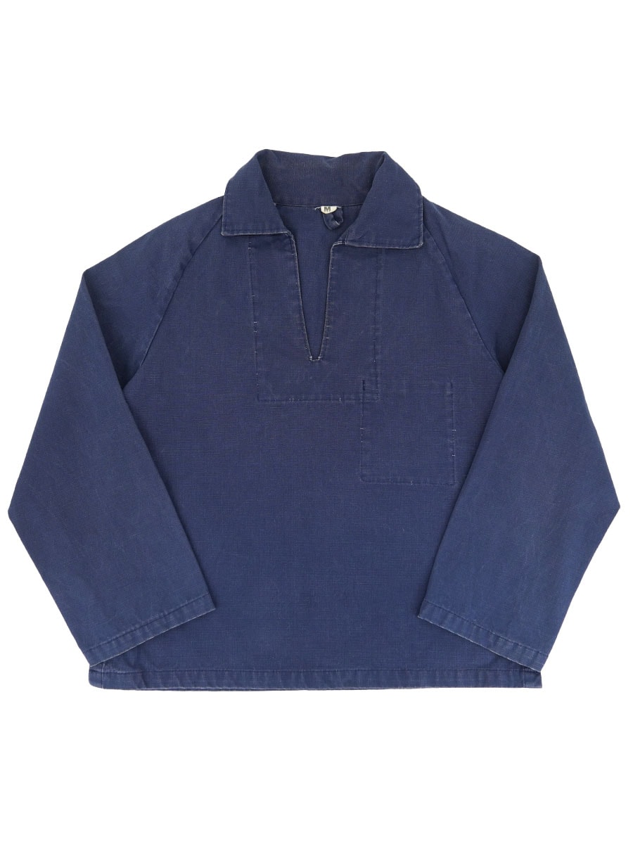 70's L.L.Bean 筆記体タグ フィッシャーマンスモック ネイビー 表記(M