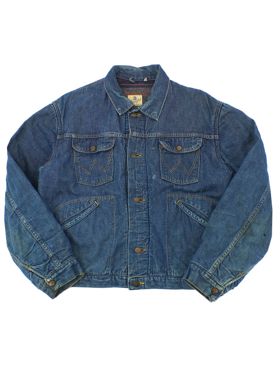 60's～ Wrangler 縦ベル 20MJL デニムジャケット 良雰囲気 表記(44