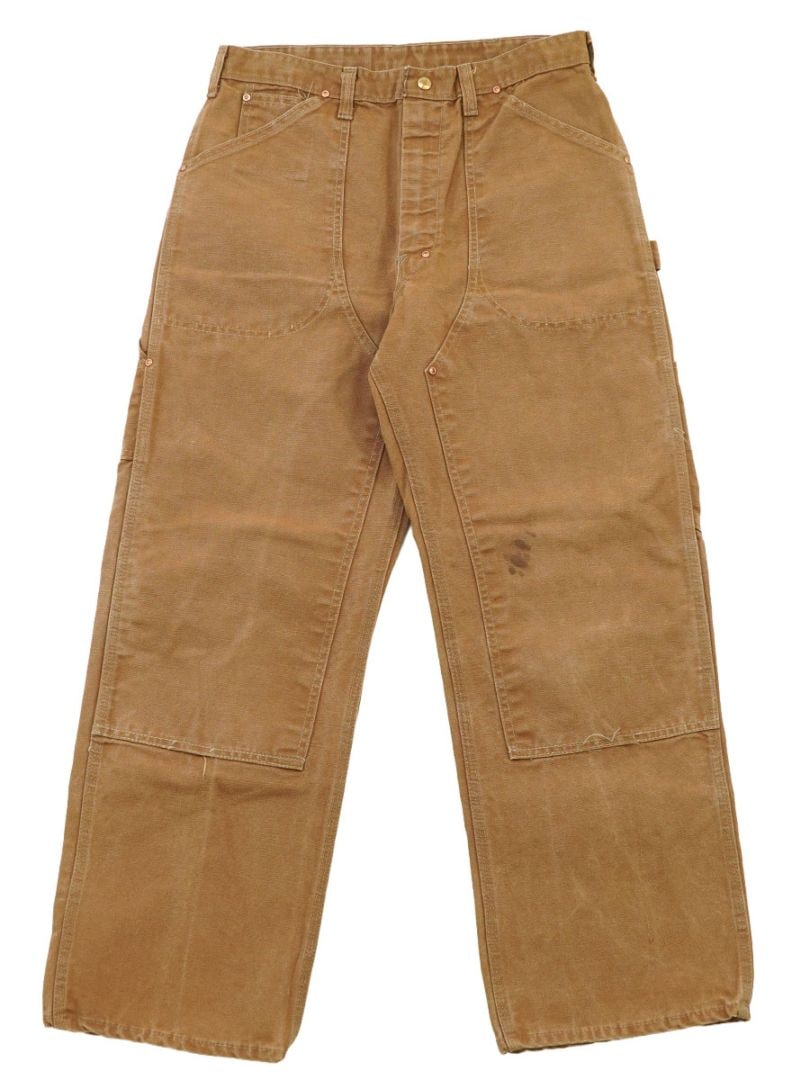 70's Carhartt ダブルニー ダックペインターパンツ 股リベ ブラウン