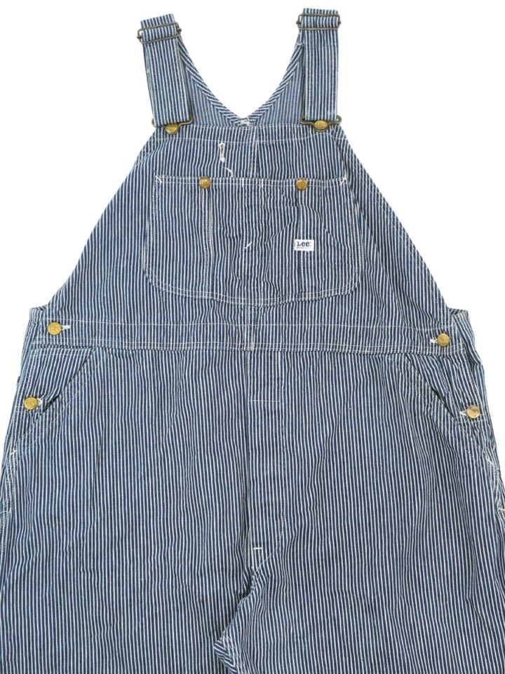 値下げしました　美品　Lee ストライプ オーバーオール　ヒッコリー　L 70's Lee ヒッコリーストライプ オーバーオール 実寸(45x30位) | NEW