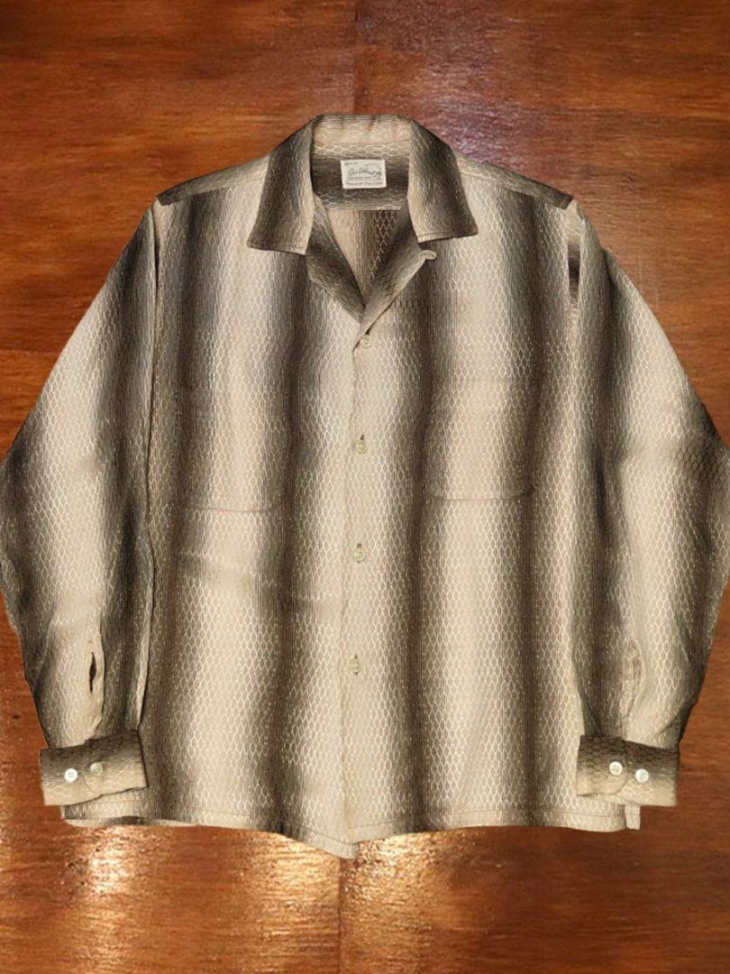 1960s L/S RAYON SHIRT , Size M