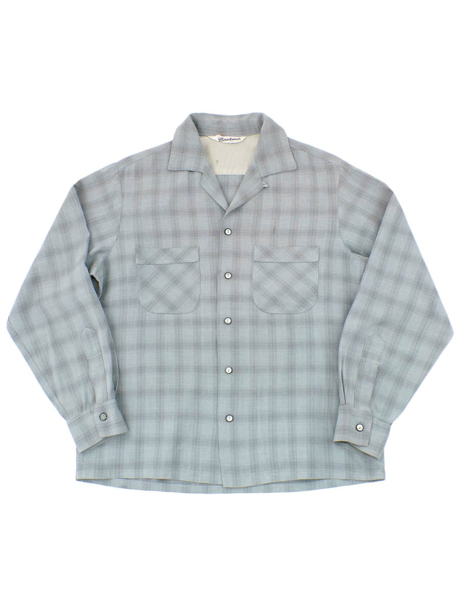50's～ Sportsman ループカラー グレーベース オンブレーチェック