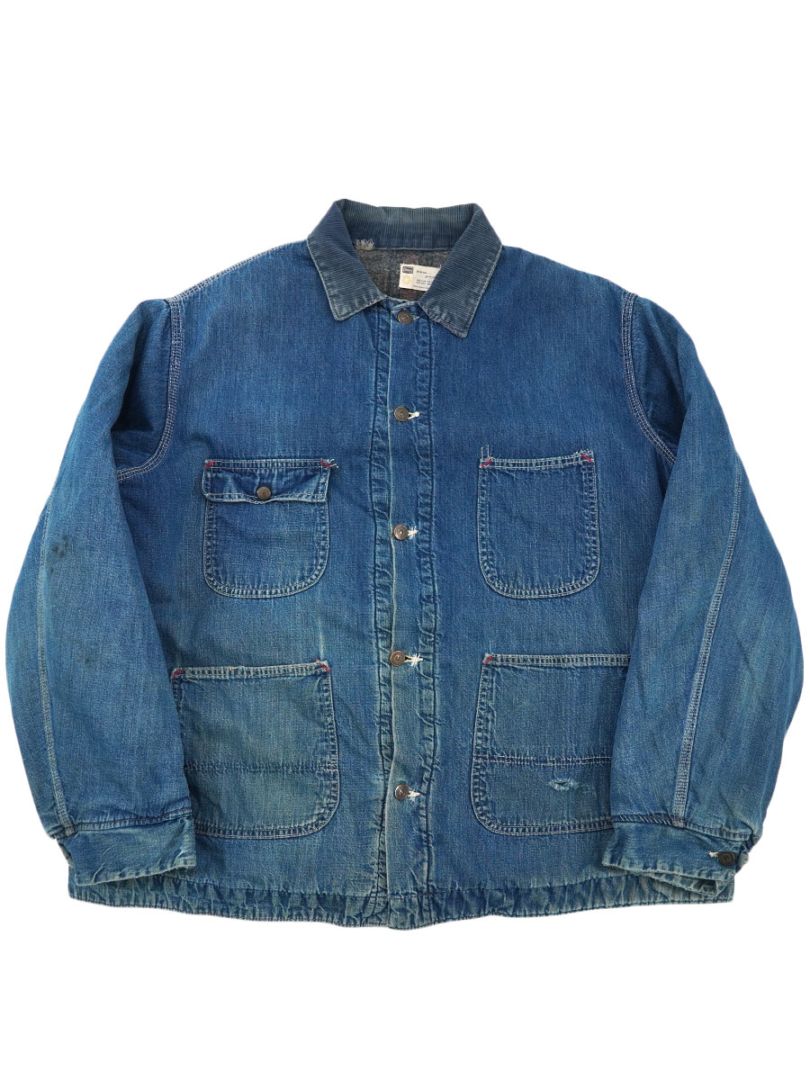 70's Sears 襟コーズ 裏ブランケットライナー デニムカバーオール 実寸