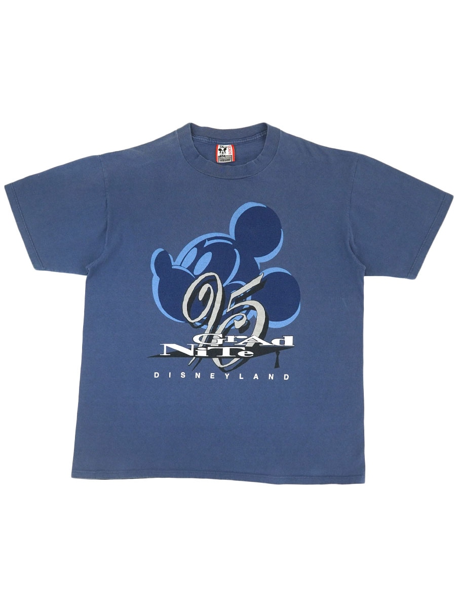 90's Disney DESIGNS ''GrAd NiTe 95 DISNEYLAND'' プリントTシャツ スモークブルー 表記(L/XL) USA製
