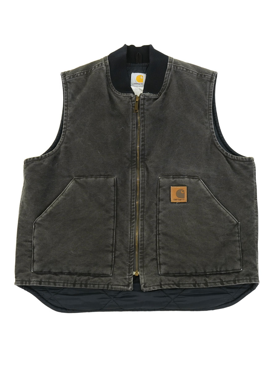 Carhartt カーハート ダックベスト L 黒 Mexico製 MEXICO製 カーハート ダックベスト 墨黒 表記(L-REG) | すべての商品