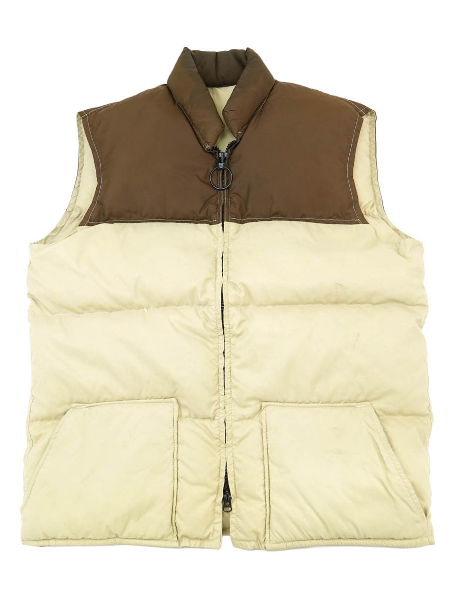 70's Hansa-Branta BY STEARNS 2トーン切り替え ダウンベスト ブラウン