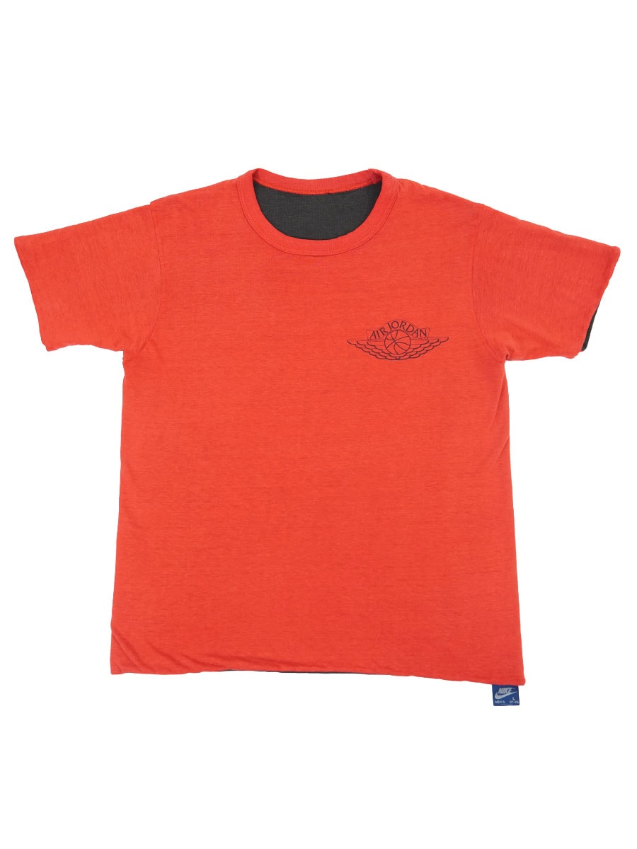 80's 紺タグ NIKE ''AIR JORDAN'' リバーシブルTシャツ 赤黒 表記(L