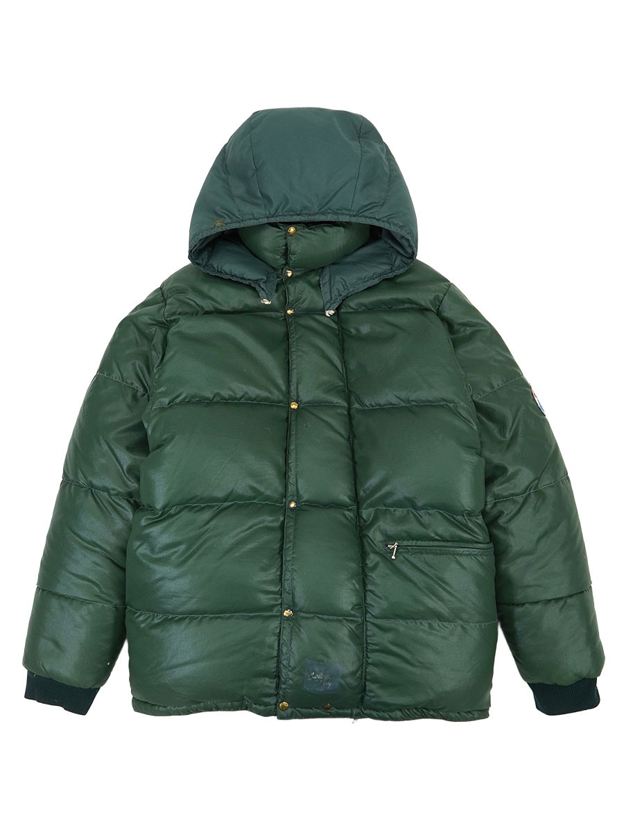 70's Himasport フード付き ダウンジャケット グリーン 表記(1/2 P