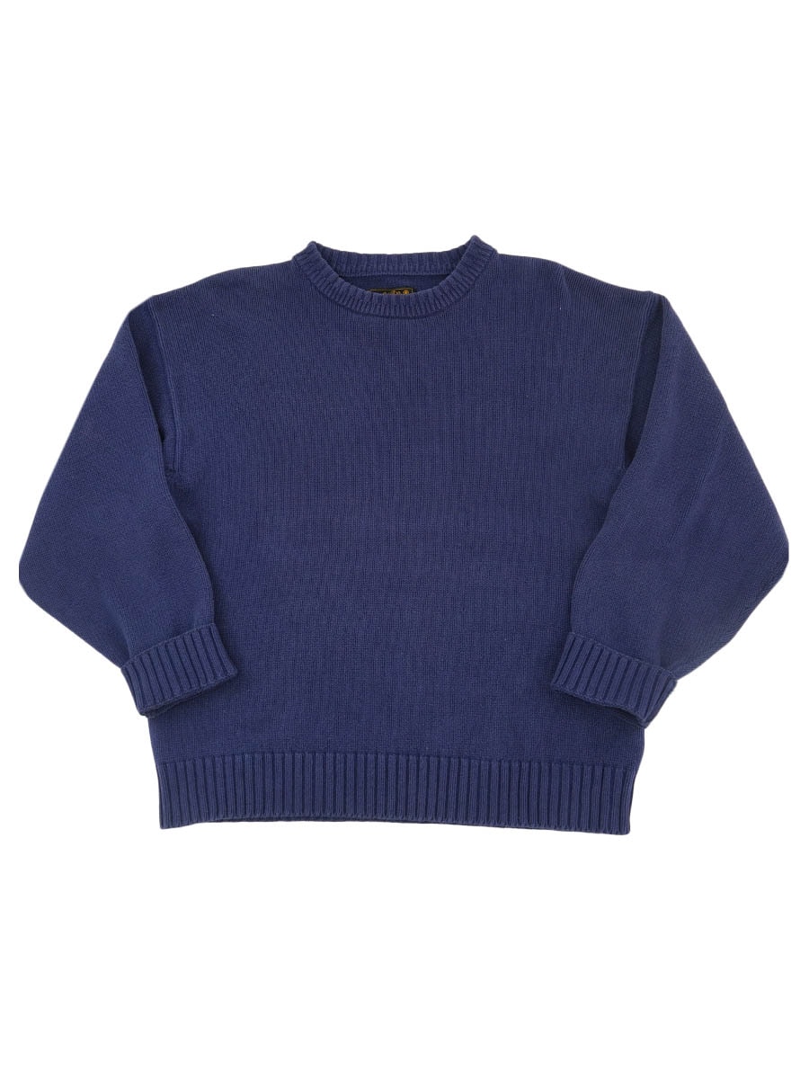 80's～ 黒タグ エディバウアー コットンニット ネイビー 表記(M